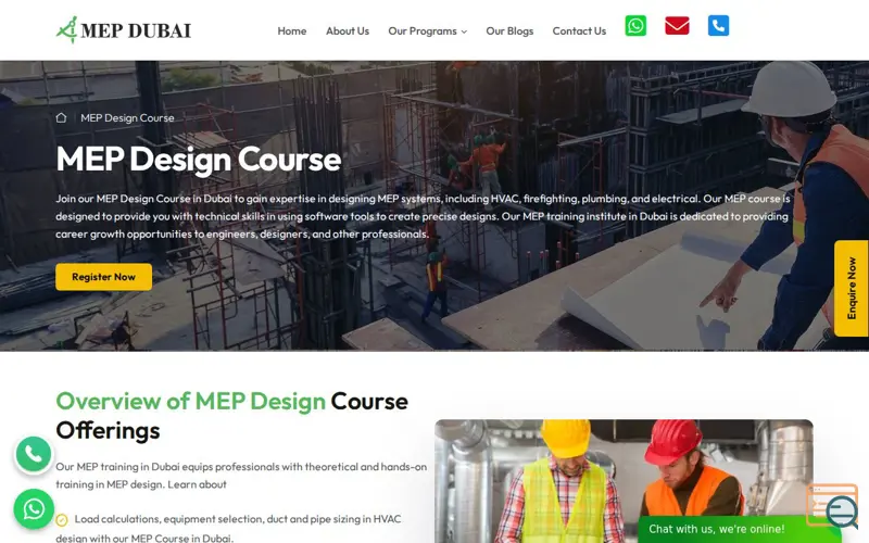 Screenshot of mep certification course	 | mep course