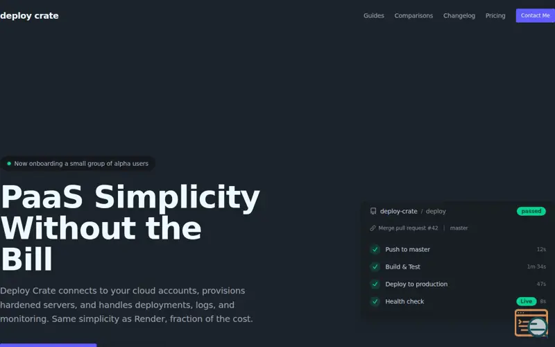 Screenshot of Deploycrate