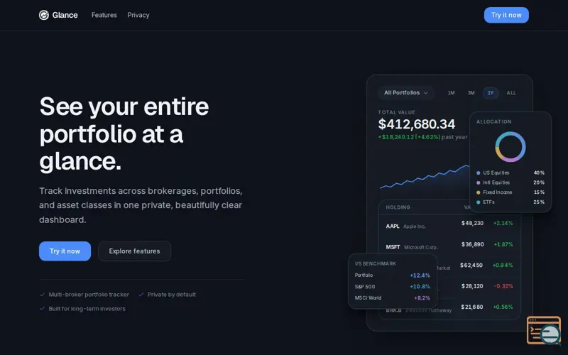 Screenshot of Glance