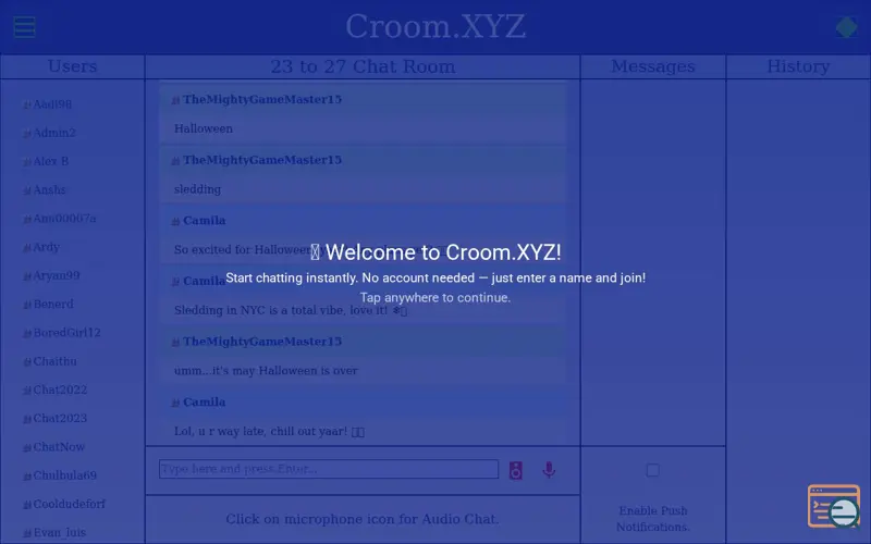Screenshot of Croom.XYZ