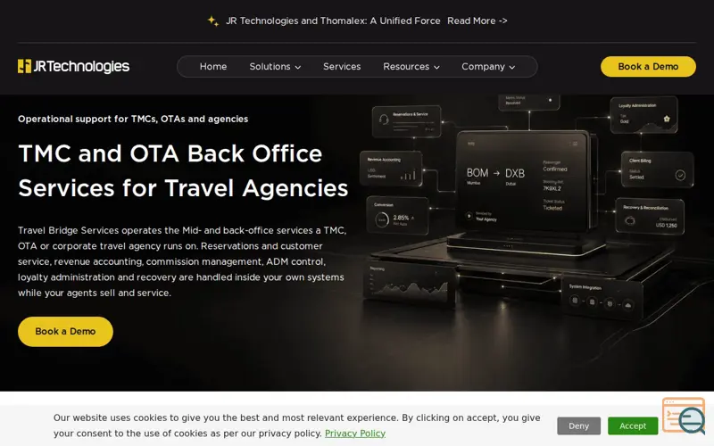 Screenshot of JR Technologies