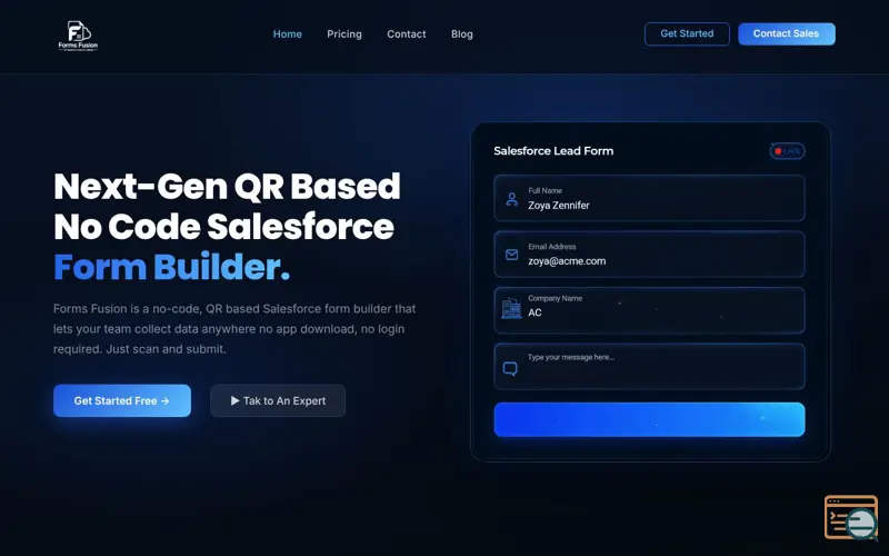 Screenshot of Forms Fusion
