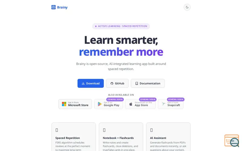 Screenshot of Brainy