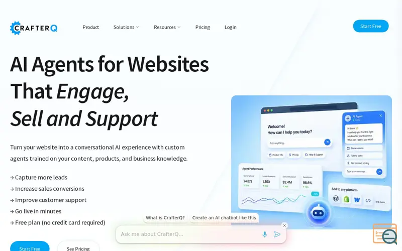 Screenshot of CrafterQ, a launch using Dub