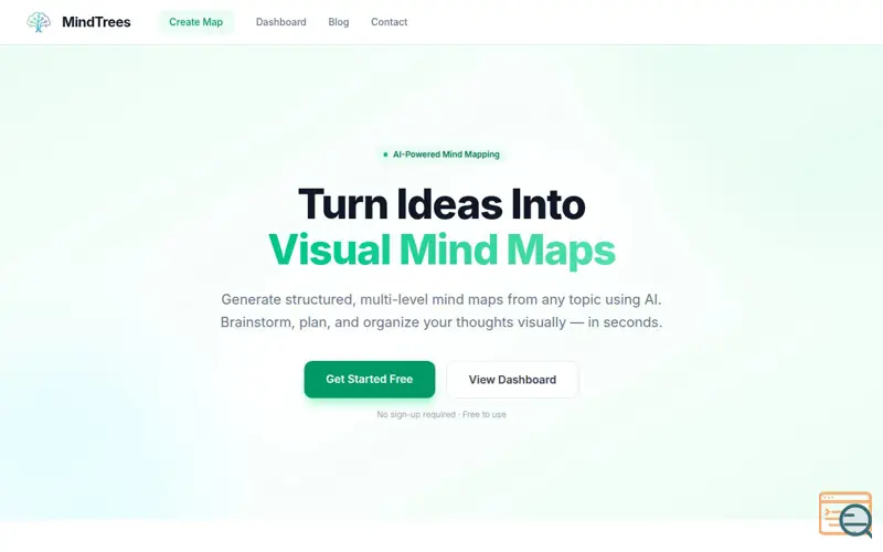 Screenshot of MindTrees