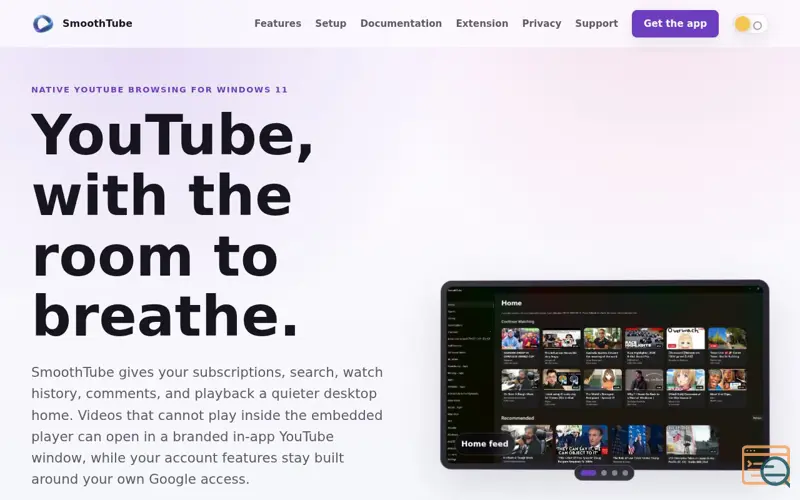 Screenshot of SmoothTube