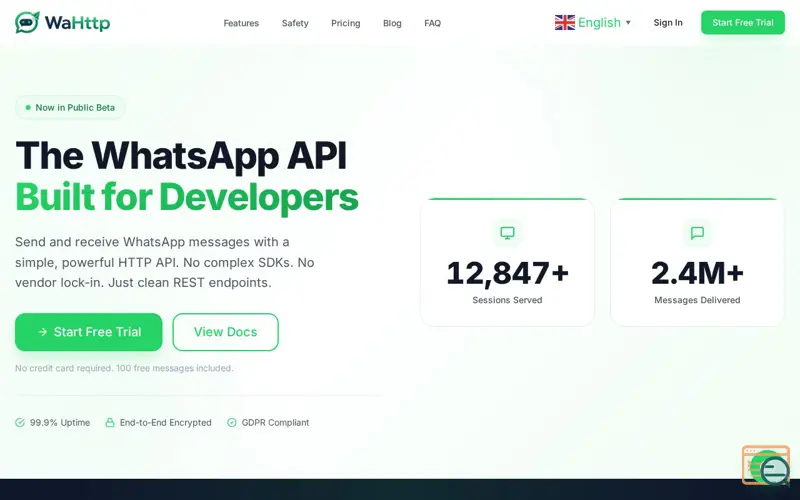 Screenshot of WaHttp - WhatsApp HTTP API for Developers