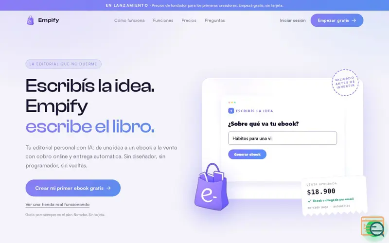 Screenshot of Empify 