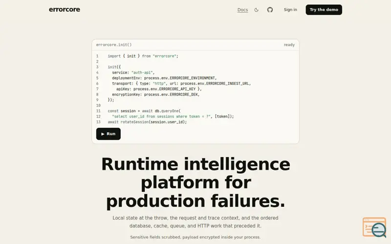 Screenshot of Errorcore