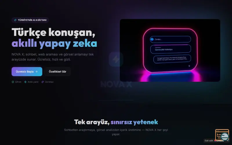 Screenshot of NOVA X