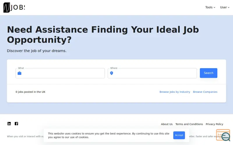 Screenshot of NoxidJobs, a launch using Istio