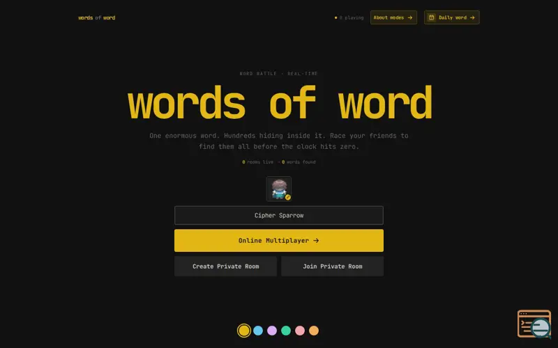 Screenshot of Words of Word