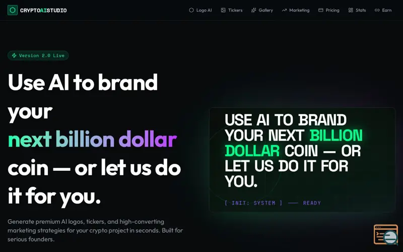 Screenshot of AI Crypto Coin Generator