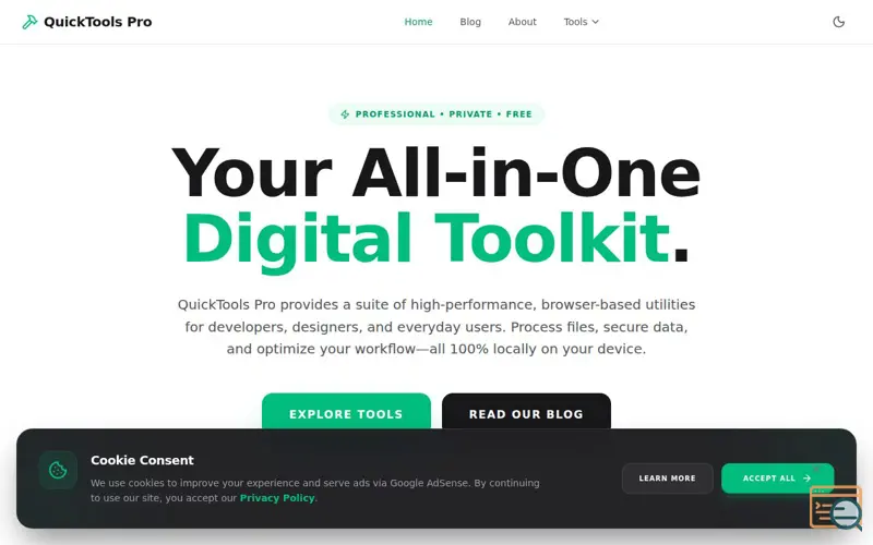 Screenshot of QuickTools Pro