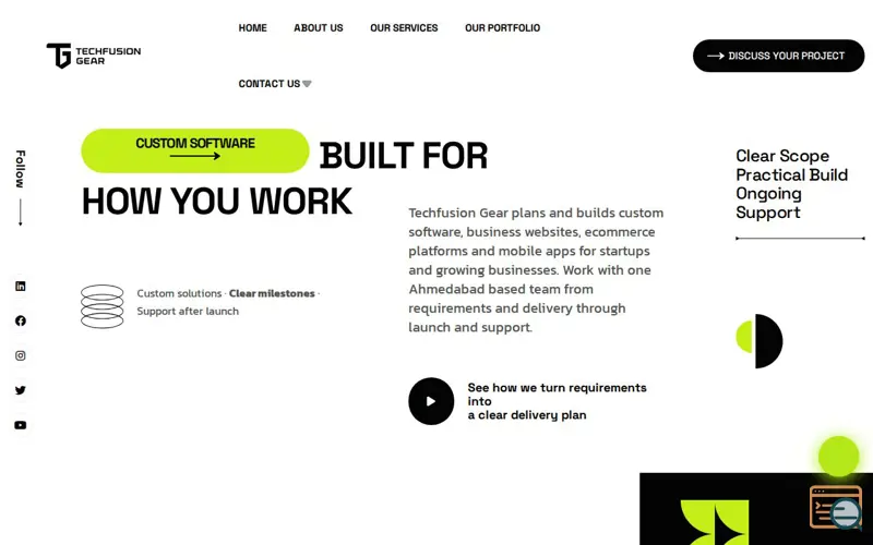 Screenshot of TechFusion Gear, a launch using Wavel AI