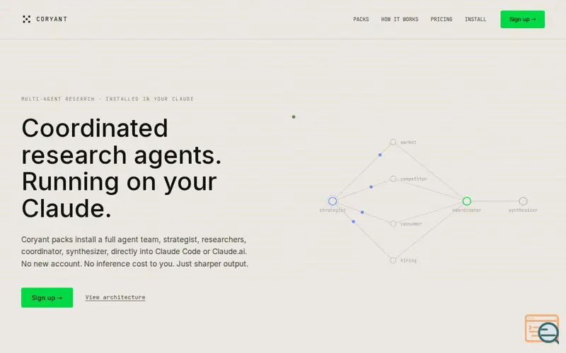 Screenshot of Coryant