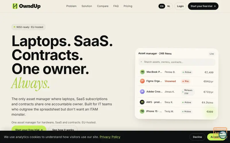 Screenshot of OwndUp