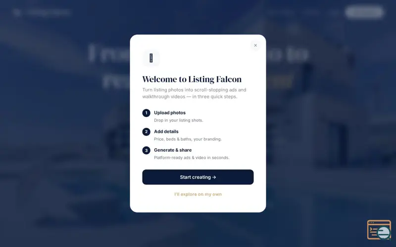 Screenshot of Listing Falcon
