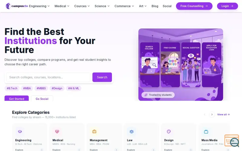 Screenshot of Campusrio