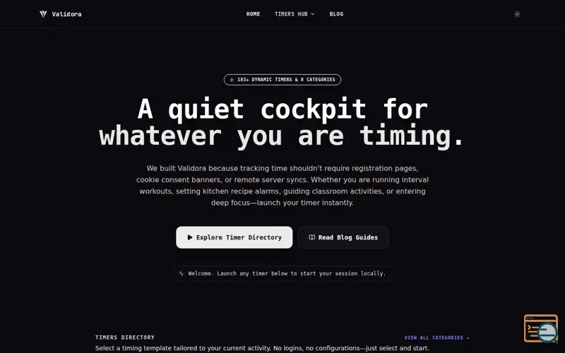 Screenshot of Validora
