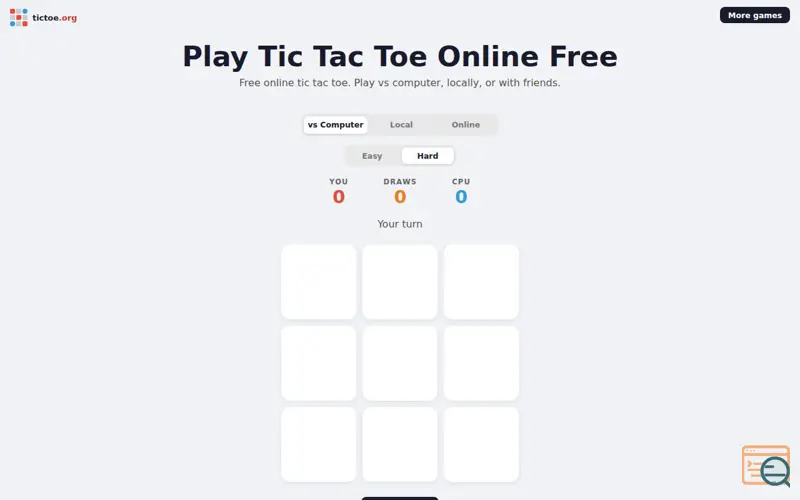 Screenshot of Tictoe