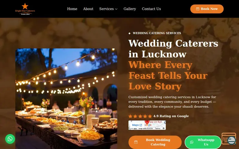 Screenshot of Wedding Caterers in Lucknow