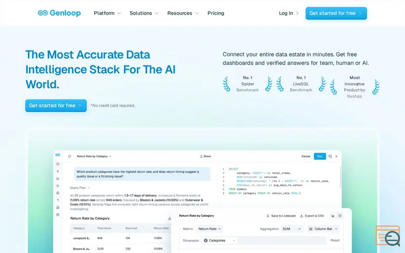 Screenshot of Genloop, a launch using Trust.inc