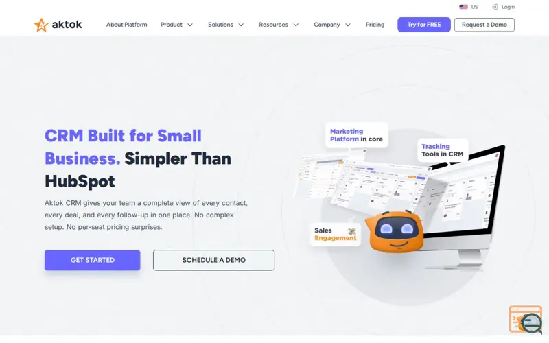 Screenshot of CRM for Small Business