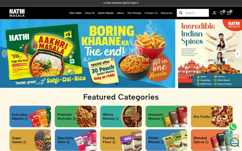 Screenshot of Hathi Masala