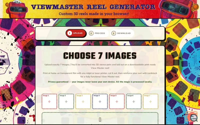 Screenshot of View-Master Reel Maker