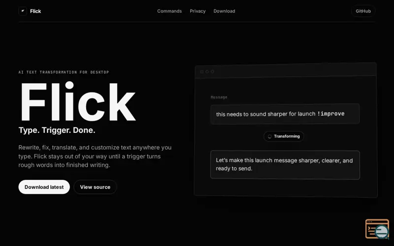 Screenshot of Flick