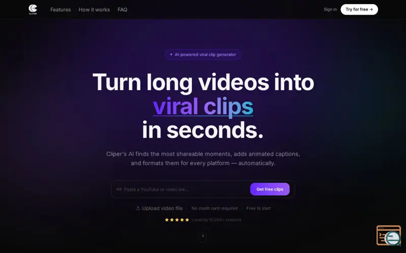 Screenshot of Cliper