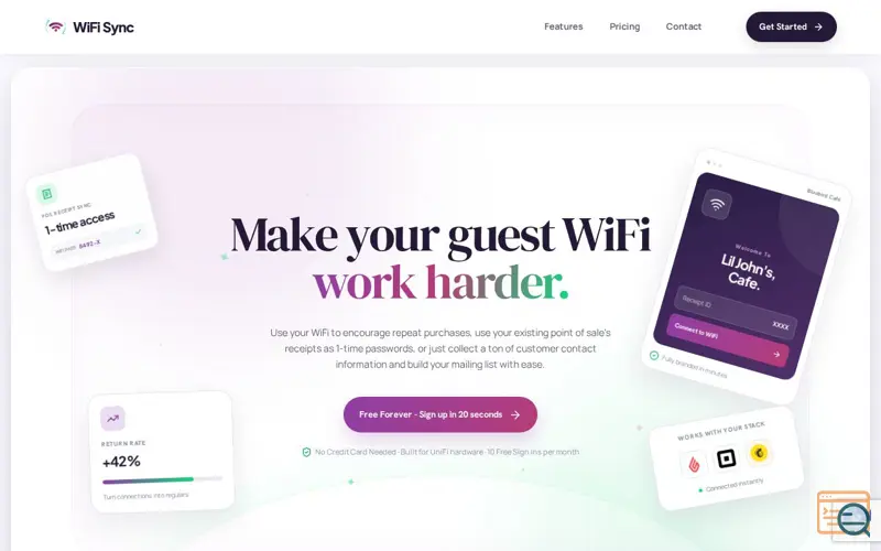 Screenshot of WiFi Sync — Guest WiFi that works harder