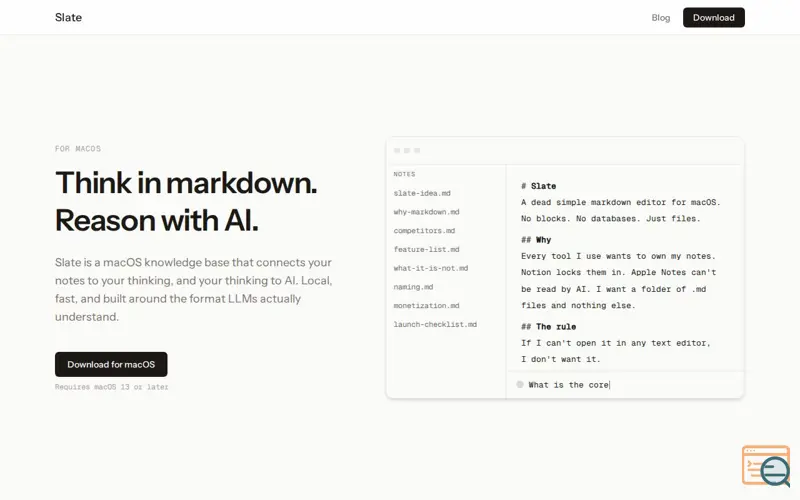 Screenshot of Slate