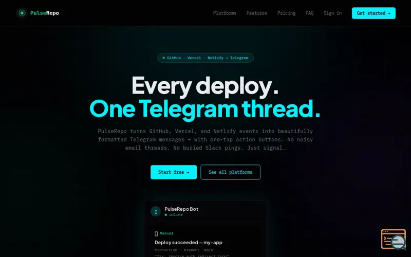 Screenshot of PulseRepo