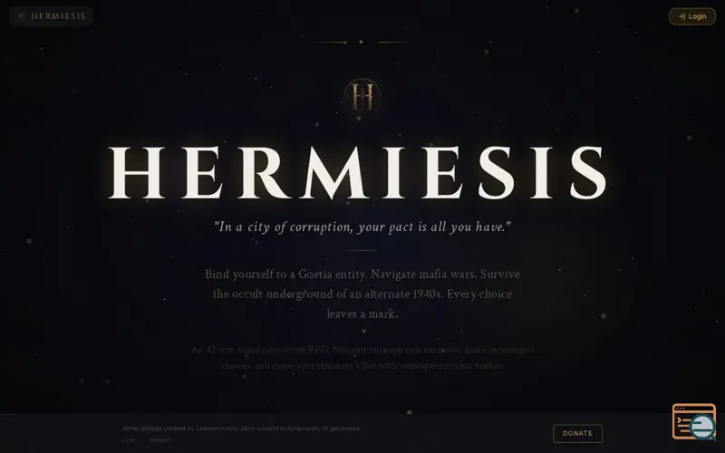 Screenshot of Hermiesis