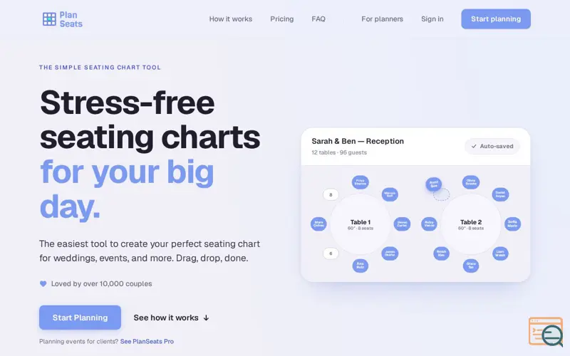 Screenshot of Planseats