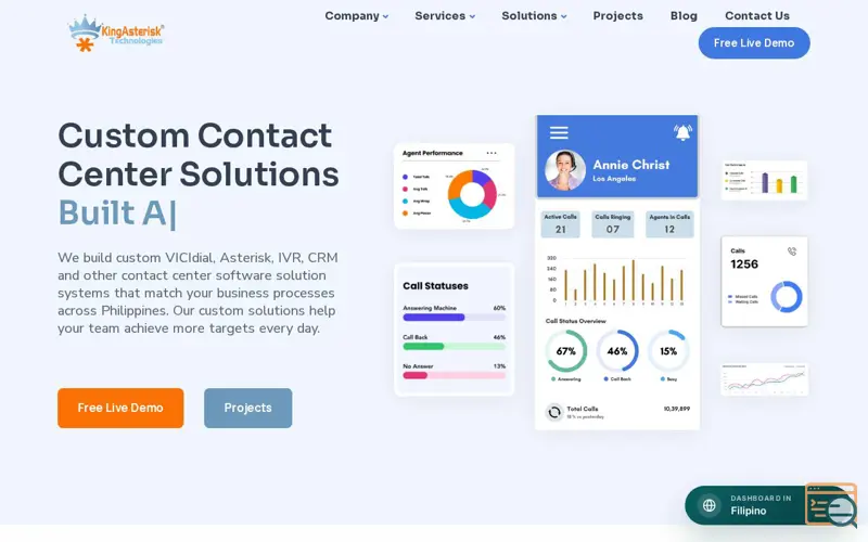 Screenshot of Contact Center Software Solution