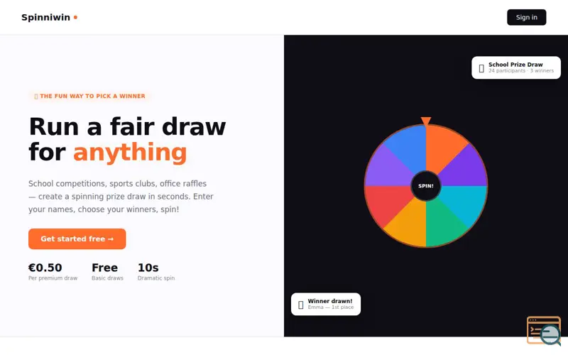 Screenshot of Spinniwin