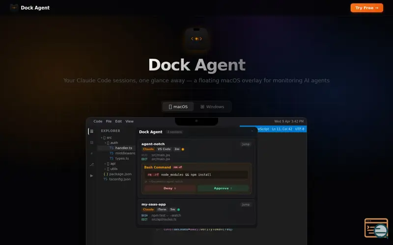 Screenshot of Dock Agent