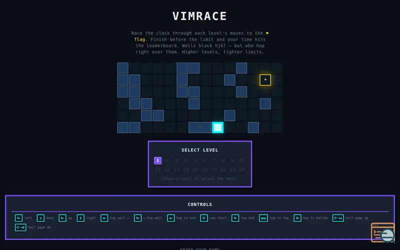 Screenshot of VimRace