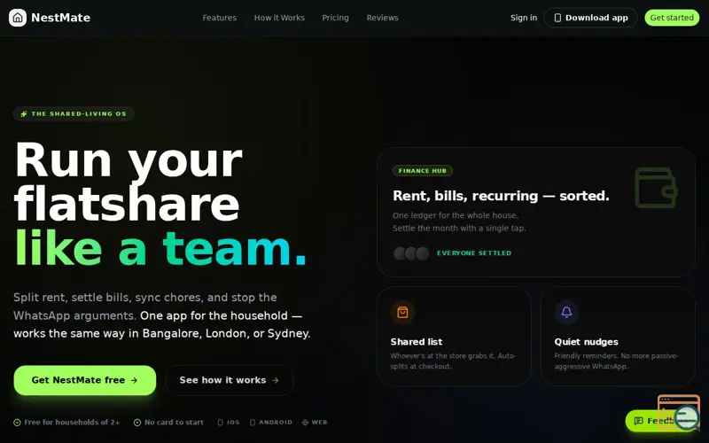 Screenshot of NestMate