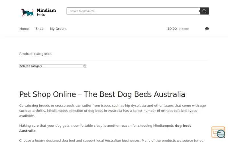 Screenshot of Mindiampets