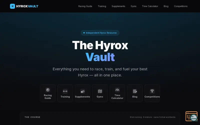 Screenshot of Hyrox Vault