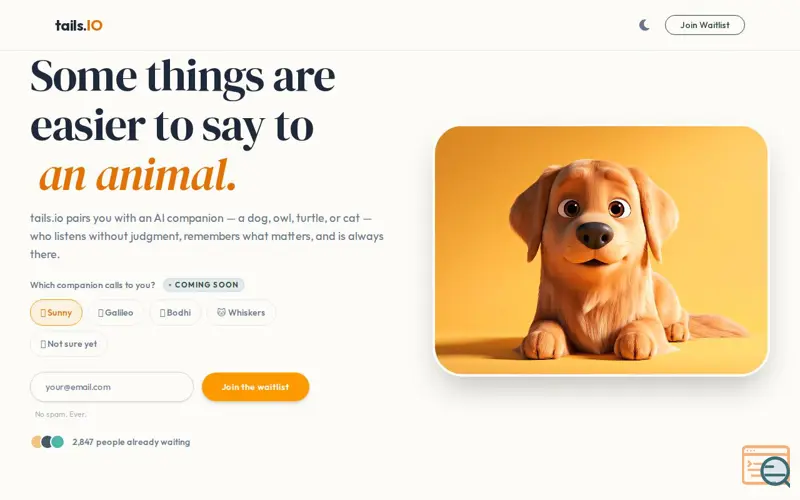 Screenshot of Tails.io