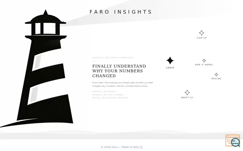 Screenshot of Faro Insights