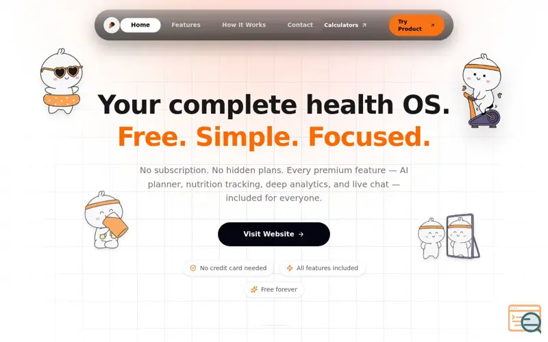 Screenshot of Health Tractal