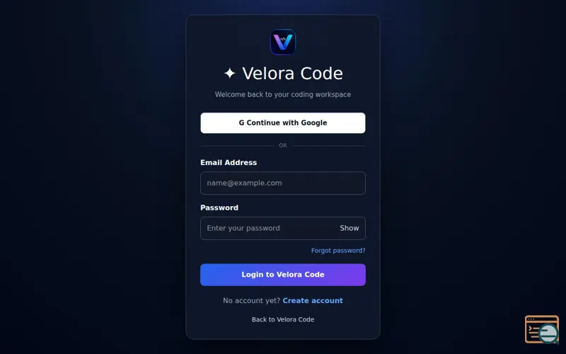 Screenshot of Velora Code