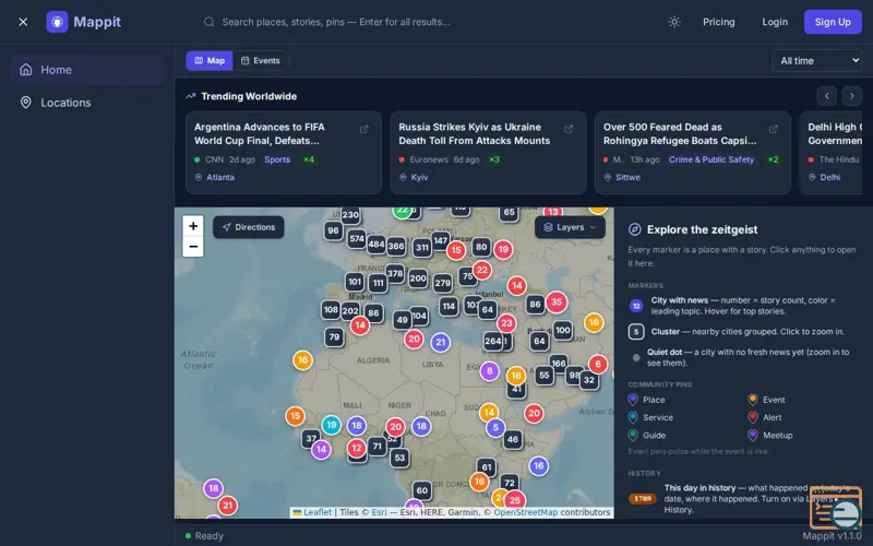 Screenshot of Mappit
