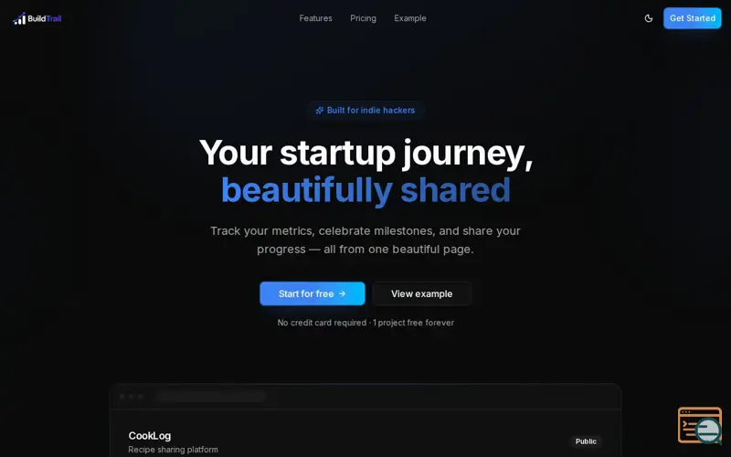 Screenshot of BuildTrail